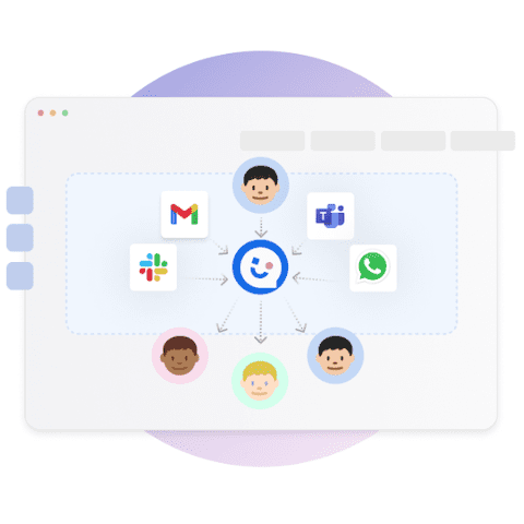 Ilustração do  Fale com os colaboradores através de diversos <u>canais de comunicação</u>